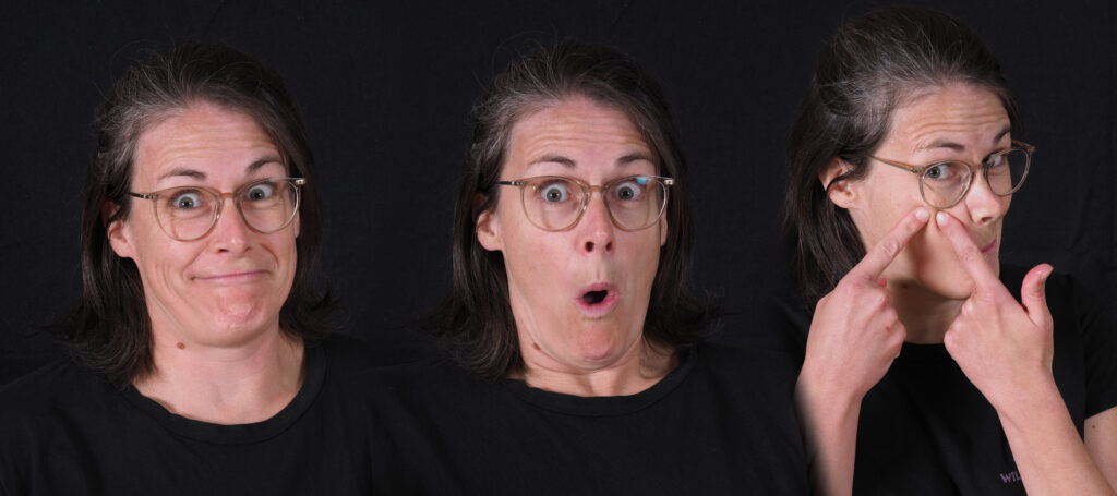 Collage aus drei Portraits auf der Bühne